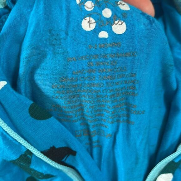 Kickee Pants Western Cowboy Print Footed Pajamas Sz 0-3 Mo - Picture 3 of 6